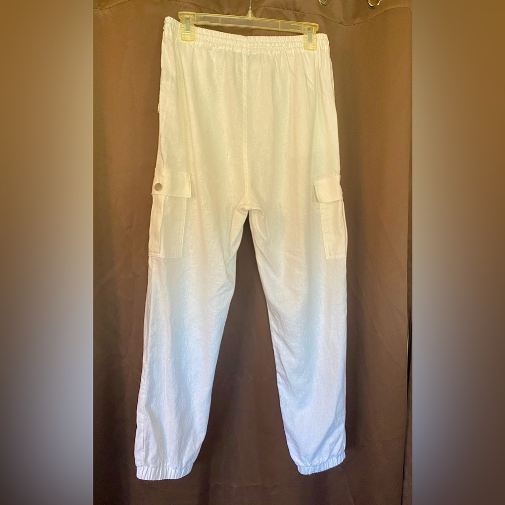 Casual White Cargo Jumpsuit
